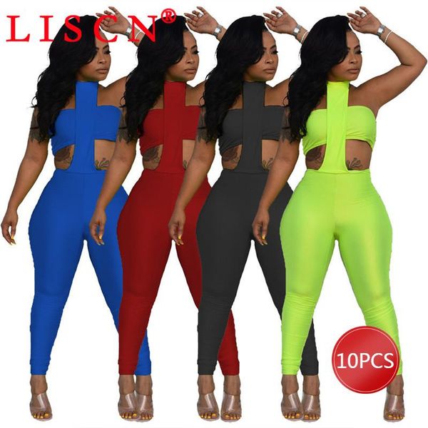 women's two piece pants wholesale items women tracksuit fashion solid color wrapped chest strap two-piece set bandage halter fashon k71, White
women's two piece pants wholesale items women tracksuit fashion solid color wrapped chest strap two-piece set bandage halter fashon k71, White
