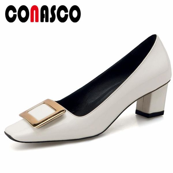 dress shoes conasco elegant women metal decoration slip on basic pumps genuine leather high heels party wedding woman office, Black
dress shoes conasco elegant women metal decoration slip on basic pumps genuine leather high heels party wedding woman office, Black