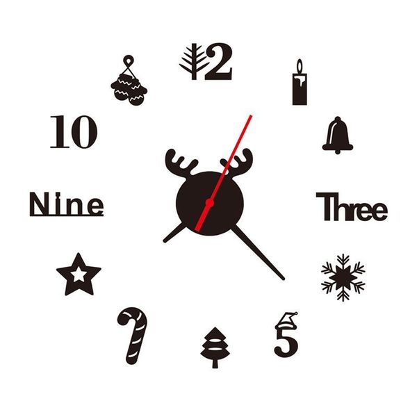 1pc christmas theme clocks acrylic wall hanging clock diy creative series home decorations
1pc christmas theme clocks acrylic wall hanging clock diy creative series home decorations