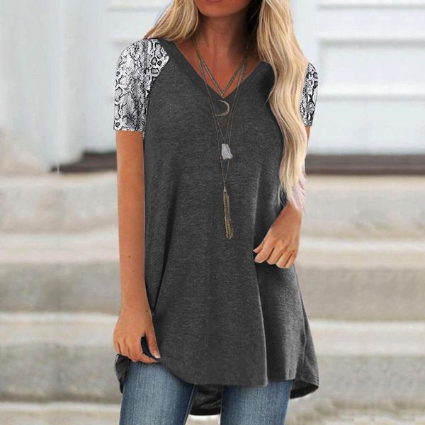 women's t-shirt women patchwork print casual v-neck short-sleeved tee creativity loose tshirt plus size #t1q, White
women's t-shirt women patchwork print casual v-neck short-sleeved tee creativity loose tshirt plus size #t1q, White