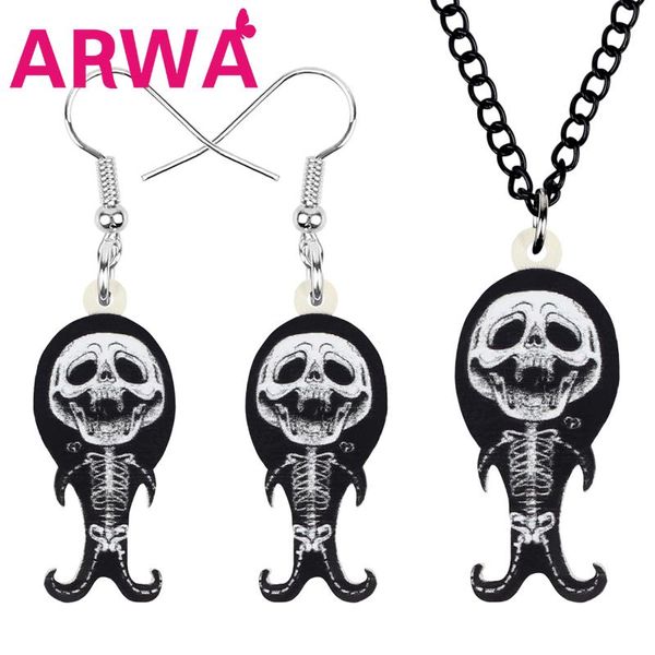 earrings & necklace arwa acrylic halloween evil skull jewelry sets printing long for women girls kid classic party gift decoration, Silver
earrings & necklace arwa acrylic halloween evil skull jewelry sets printing long for women girls kid classic party gift decoration, Silver