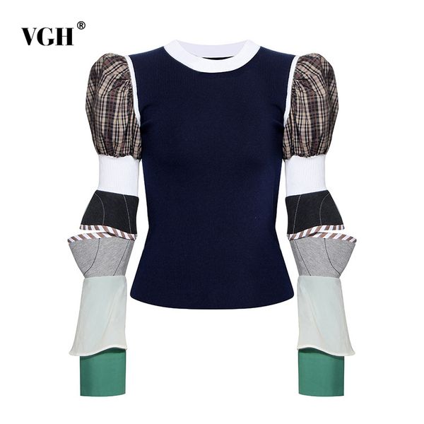 vgh casual patchwork plaid knitted female puff sleeve removable long sleeves sweater women fashion clothes 2021 autumn new, White;black
vgh casual patchwork plaid knitted female puff sleeve removable long sleeves sweater women fashion clothes 2021 autumn new, White;black