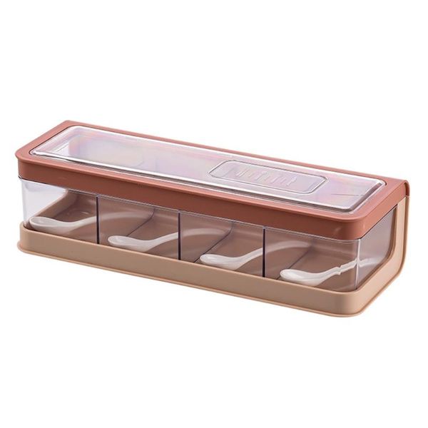 storage bottles & jars 4 compartment seasoning box with spoons and cover container cruet spice can pot for salt sugar kitchen tool
storage bottles & jars 4 compartment seasoning box with spoons and cover container cruet spice can pot for salt sugar kitchen tool