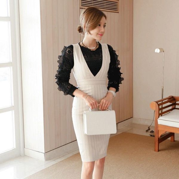 work dresses striped office lady dress suits 2 two piece sets button elegant women blazer jacket and sheath femme, White;black
work dresses striped office lady dress suits 2 two piece sets button elegant women blazer jacket and sheath femme, White;black