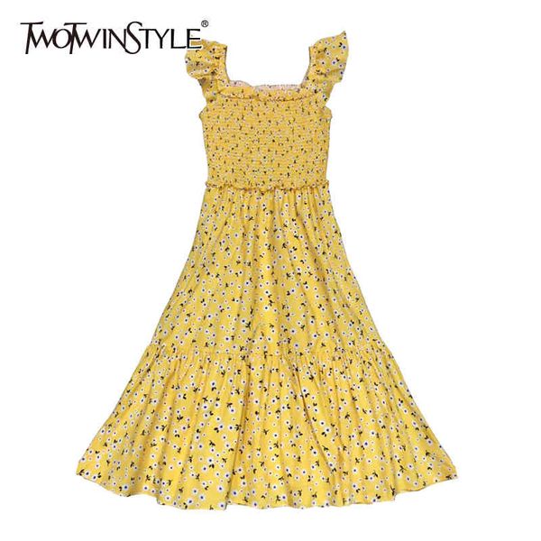 summer print dress for women square collar sleeveless high waist hit color elegant dresses female fashion new tide 210428, Black;gray 
summer print dress for women square collar sleeveless high waist hit color elegant dresses female fashion new tide 210428, Black;gray