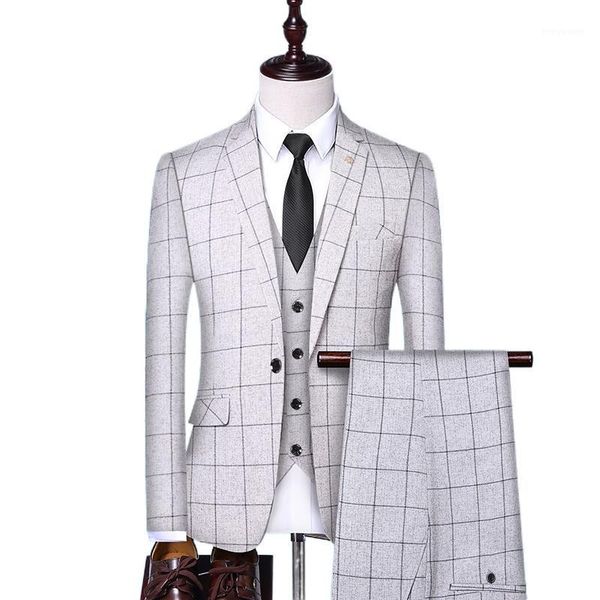 men's suits & blazers 3 piece suit plaid formal casual officesuit business party prom wedding men slim fit spring autumn clothing, White;black
men's suits & blazers 3 piece suit plaid formal casual officesuit business party prom wedding men slim fit spring autumn clothing, White;black