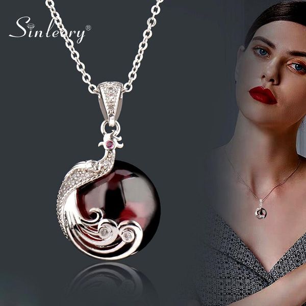 pendant necklaces sinleery red corundum necklace rose gold silver color chain vintage peacock women accessories jewelry xl253 ssa
pendant necklaces sinleery red corundum necklace rose gold silver color chain vintage peacock women accessories jewelry xl253 ssa