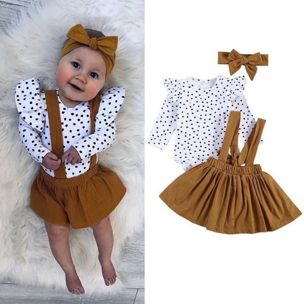 clothing sets 0-24m princess baby girls clothes set polka dot ruffles long sleeve romper + solid bow bib skirt 3pcs outfits spring autumn, White
clothing sets 0-24m princess baby girls clothes set polka dot ruffles long sleeve romper + solid bow bib skirt 3pcs outfits spring autumn, White