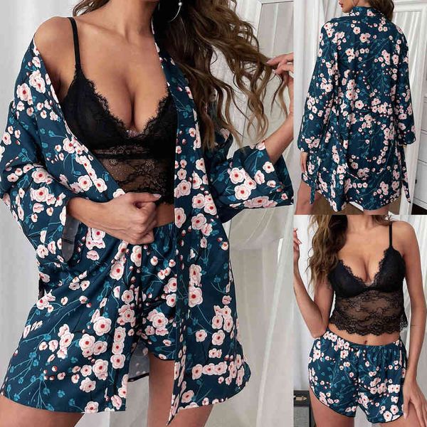 simulation silk screen printed cardigan women's bagged black seductive pajamas 211203, Black;white
simulation silk screen printed cardigan women's bagged black seductive pajamas 211203, Black;white