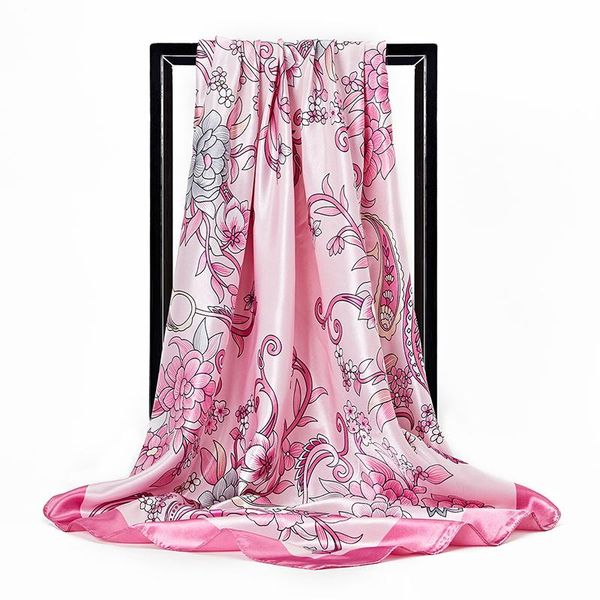 scarves elegant women's silk scarf temperament changeable shawl 90*90cm big square daily casual female decorate head, Blue;gray
scarves elegant women's silk scarf temperament changeable shawl 90*90cm big square daily casual female decorate head, Blue;gray