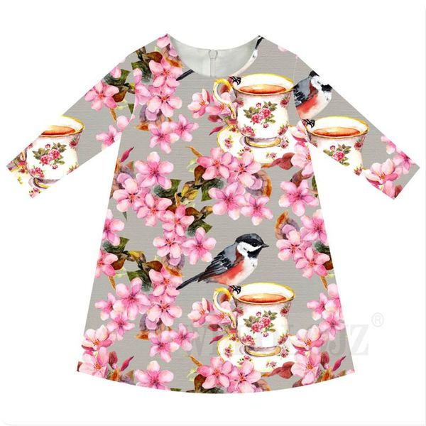 girl's dresses 2-10y children baby girl dress autumn costume girls flower bird print princess children's clothing party, Red;yellow
girl's dresses 2-10y children baby girl dress autumn costume girls flower bird print princess children's clothing party, Red;yellow