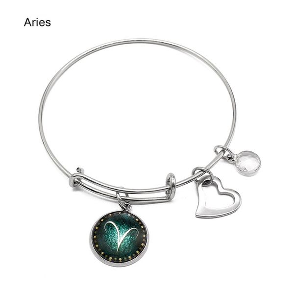 antique 12 constellations bracelet fashion stainless steel adjustable expandable wire bangle charm for women jewelry, Black
antique 12 constellations bracelet fashion stainless steel adjustable expandable wire bangle charm for women jewelry, Black