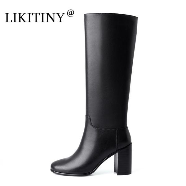 boots likitiny 2021 spring autumn fashion round toe slip on women's shoes black chunky heels genuine leather knee high
boots likitiny 2021 spring autumn fashion round toe slip on women's shoes black chunky heels genuine leather knee high
