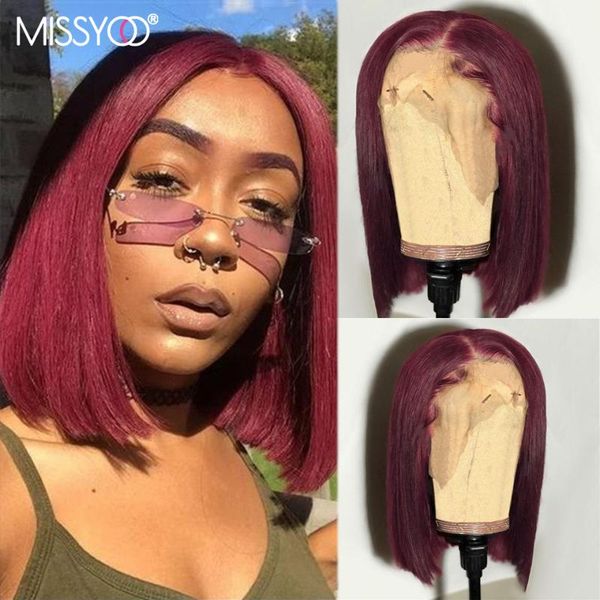 lace wigs missyoo 99j straight human hair wig 4x4 closure brazilian 13*1 t part for black women short bob, Black;brown
lace wigs missyoo 99j straight human hair wig 4x4 closure brazilian 13*1 t part for black women short bob, Black;brown