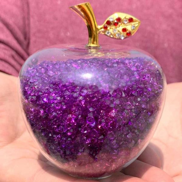 decorative objects & figurines purple crystal craft glass apple paperweight with diamond natural stone home decor ornament fruit gift souven
decorative objects & figurines purple crystal craft glass apple paperweight with diamond natural stone home decor ornament fruit gift souven