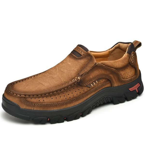 men comfortable non-slip hiking shoes first layer cowhide leather sneakers hiking shoes big sizes, Black
men comfortable non-slip hiking shoes first layer cowhide leather sneakers hiking shoes big sizes, Black