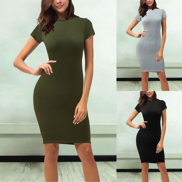 casual dresses women skinny dress short sleeve solid color beach style flowy summer female fashion woman's sundress robe, Black;gray
casual dresses women skinny dress short sleeve solid color beach style flowy summer female fashion woman's sundress robe, Black;gray