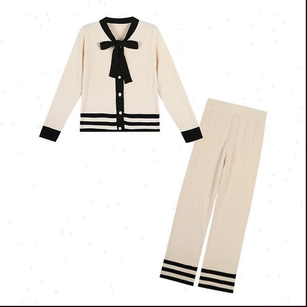 bow womens tracksuits tie collar sweater wide leg pant 2 piece suit women striped sets knitted cardigans pants set, Gray
bow womens tracksuits tie collar sweater wide leg pant 2 piece suit women striped sets knitted cardigans pants set, Gray