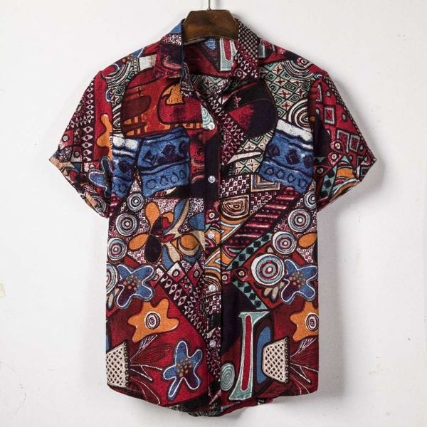 men's shirt short sleeve linen national style floral men's shirt, White;black
men's shirt short sleeve linen national style floral men's shirt, White;black