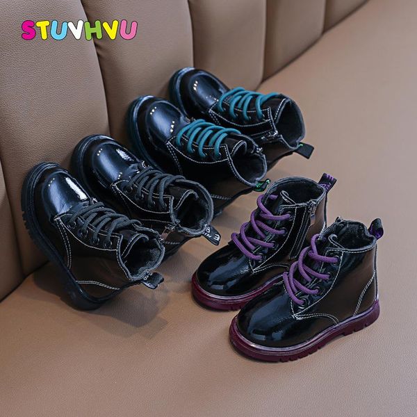 winter kids boots shoes warm girls 2021 children' retro patent leather black boys ankle size 21-30, Black;grey
winter kids boots shoes warm girls 2021 children' retro patent leather black boys ankle size 21-30, Black;grey