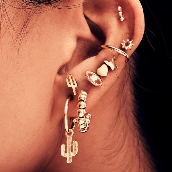 charms earrings 5694 hanzhishang women's punk cactus eye combination ear nail clip set 9 pieces, Golden
charms earrings 5694 hanzhishang women's punk cactus eye combination ear nail clip set 9 pieces, Golden
