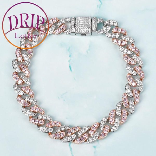 10mm pink miami cuban link bracelet for women zircon charm hip hop chain jewelry link,, Black
10mm pink miami cuban link bracelet for women zircon charm hip hop chain jewelry link,, Black