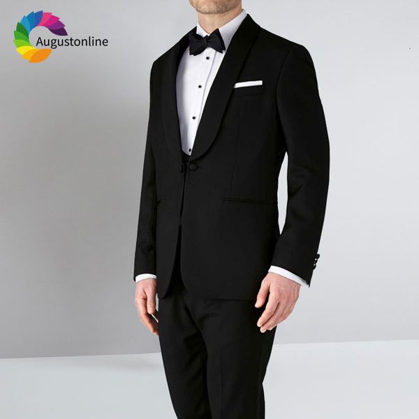 men's suits & blazers black men suit with pants wedding shawl lapel 2piece custom made groom tuxedos slim fit groomsmen jacket ter, White;black
men's suits & blazers black men suit with pants wedding shawl lapel 2piece custom made groom tuxedos slim fit groomsmen jacket ter, White;black