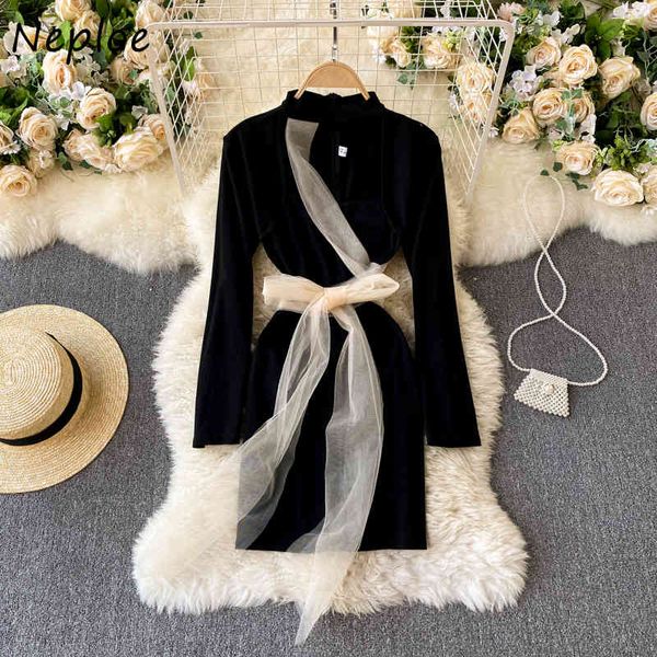 neploe v neck mesh patchwork solid dress women high waist hip skinny vestidos slim waist sashes black party robe spring 210423, Black;gray
neploe v neck mesh patchwork solid dress women high waist hip skinny vestidos slim waist sashes black party robe spring 210423, Black;gray