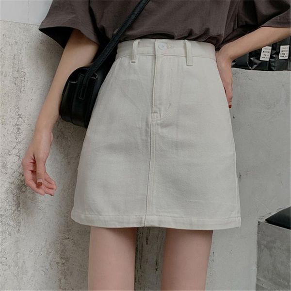 summer korean casual high waist mini a-line women denim skirt vintage female pockets solid empire above knee slim skirts, Black
summer korean casual high waist mini a-line women denim skirt vintage female pockets solid empire above knee slim skirts, Black