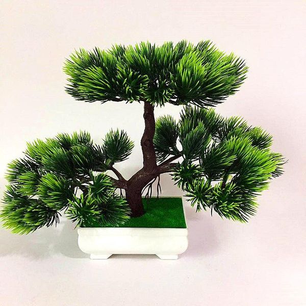 home decor welcoming pine bonsai simulation decorative flowers and wreaths artificial fake green pot plants ornaments &
home decor welcoming pine bonsai simulation decorative flowers and wreaths artificial fake green pot plants ornaments &