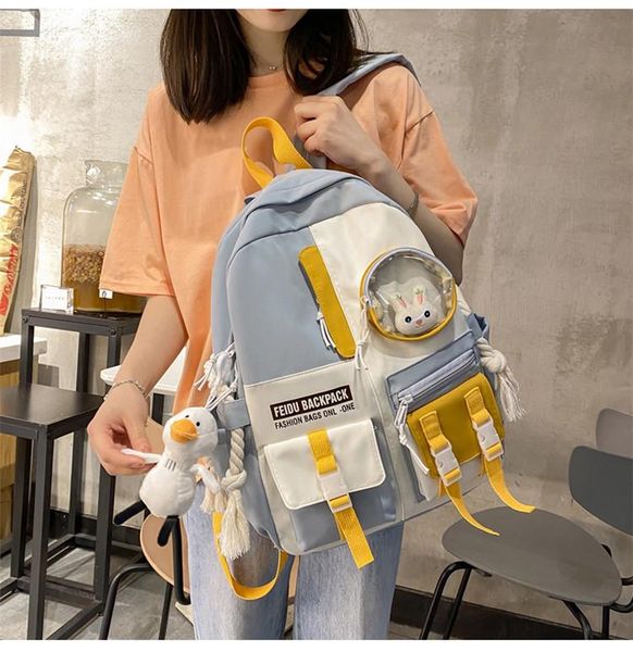 backpack j3634 - leisure multi-function trend solid color large capacity