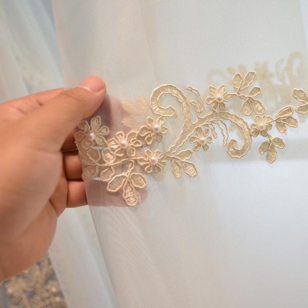 luxury pearls embroidered tulle curtains for living room flowers rope embroidery gauze window drapes bedroom curtain &
luxury pearls embroidered tulle curtains for living room flowers rope embroidery gauze window drapes bedroom curtain &