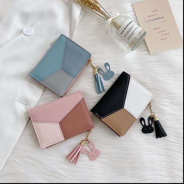 1pcs tassel wallet women small cute short patchwork credit bank card holder wallets zipper purses female coin purse, Red;black
1pcs tassel wallet women small cute short patchwork credit bank card holder wallets zipper purses female coin purse, Red;black