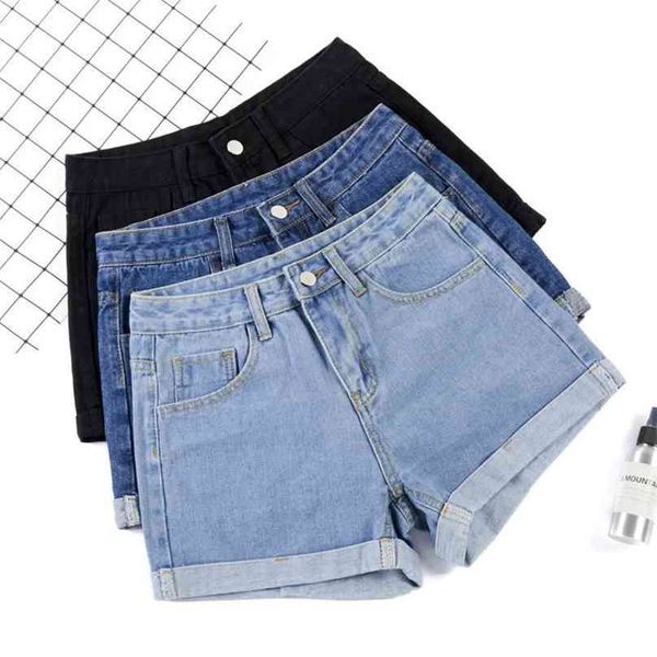 ailegogo summer women wide leg classic high waist black denim shorts casual female solid color white blue loose jeans 210719, White;black
ailegogo summer women wide leg classic high waist black denim shorts casual female solid color white blue loose jeans 210719, White;black
