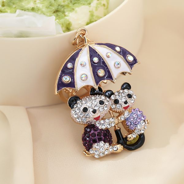 Cute KeyChain Bag Pendant Inlaid With Diamond Cartoon Umbrella Bear Keychain Metal Creative Gifts KeyChain
Cute KeyChain Bag Pendant Inlaid With Diamond Cartoon Umbrella Bear Keychain Metal Creative Gifts KeyChain