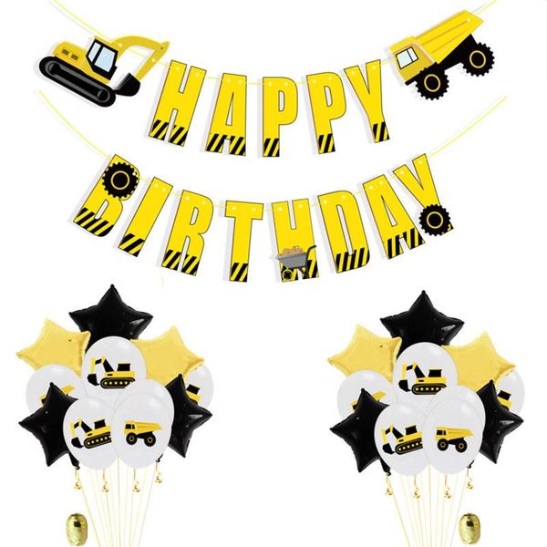 construction vehicle excavator theme happy birthday banners confetti latex balloon party decoration baby shower
construction vehicle excavator theme happy birthday banners confetti latex balloon party decoration baby shower