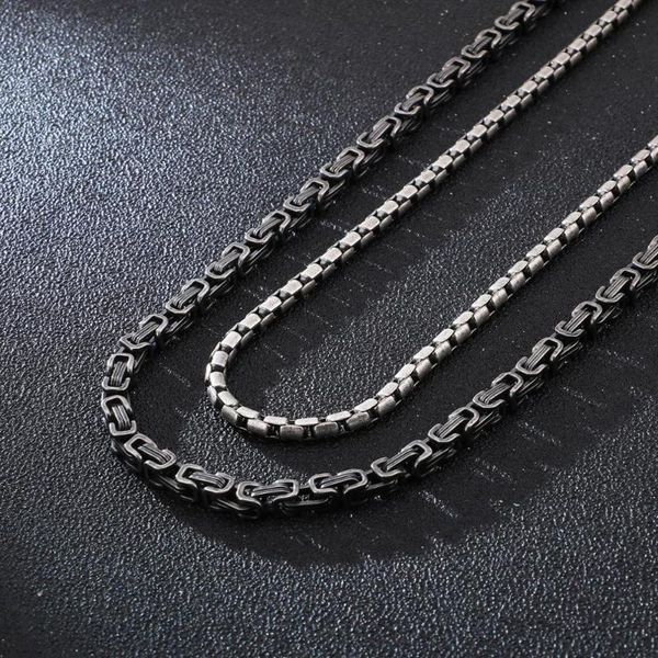 4mm width titanium stainless steel royal two types long chain necklace for men punk chains waterproof dropship, Silver
4mm width titanium stainless steel royal two types long chain necklace for men punk chains waterproof dropship, Silver
