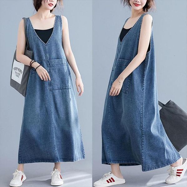 summer tank strap denim womens dress sundress sleeveless long plus size jeans dresses for korean street robe femme, Black;gray
summer tank strap denim womens dress sundress sleeveless long plus size jeans dresses for korean street robe femme, Black;gray
