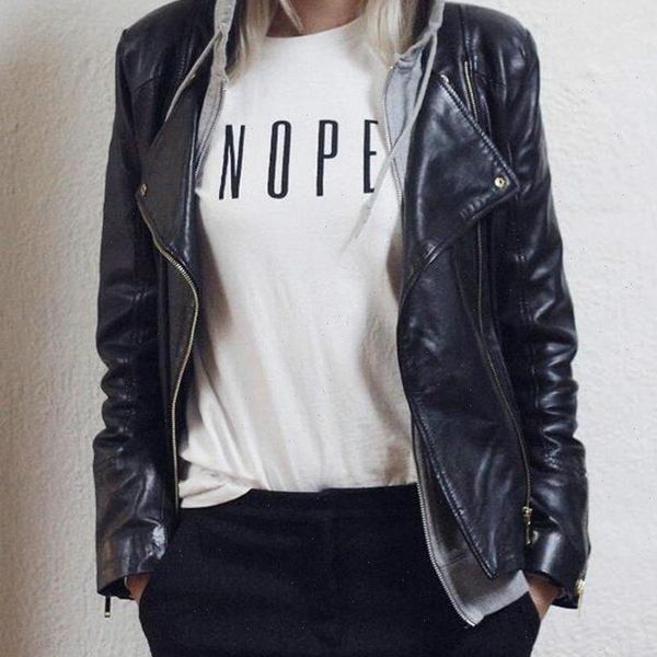 nope harajuku letter print women t shirt summer tees short o neck kawaii casual black white tumblr
nope harajuku letter print women t shirt summer tees short o neck kawaii casual black white tumblr