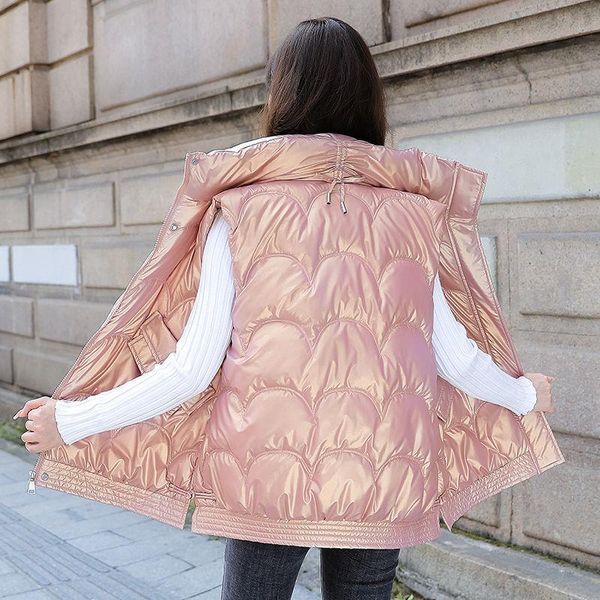 women's vests 2021 autumn winter women casual thick warm vest female sleeveless stand-up collar cotton waistcoat lady zipper pocket m21, Black;white
women's vests 2021 autumn winter women casual thick warm vest female sleeveless stand-up collar cotton waistcoat lady zipper pocket m21, Black;white