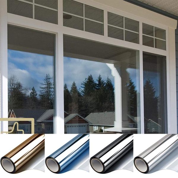 window stickers one way mirror film privacy sun blocking heat control reflective static cling tint for home brown-silver
window stickers one way mirror film privacy sun blocking heat control reflective static cling tint for home brown-silver