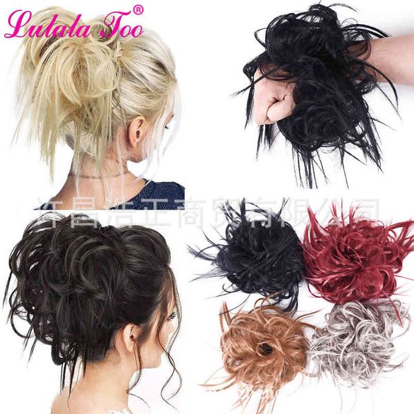 band rubber wig hairband accessories chicken tail female fake bun chemical fiber hair bud head curling bag, Black;brown
band rubber wig hairband accessories chicken tail female fake bun chemical fiber hair bud head curling bag, Black;brown