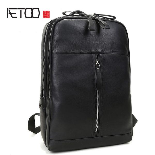 backpack aetoo leather shoulder bag, men's head layer cowhide casual backpack, business simple large-capacity backpack.
backpack aetoo leather shoulder bag, men's head layer cowhide casual backpack, business simple large-capacity backpack.