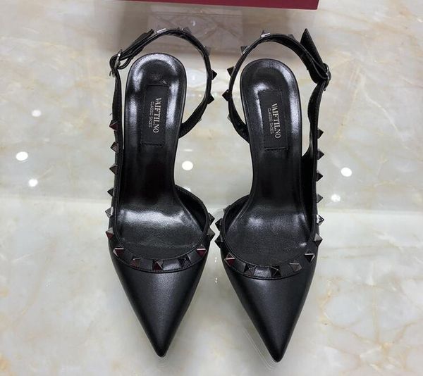 women rivets sandals 10cm heel wedding sandal shoes summer high ankle strap + right v dust bag dress, Black
women rivets sandals 10cm heel wedding sandal shoes summer high ankle strap + right v dust bag dress, Black