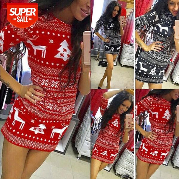 women's winter knitted christmas dress three quarter sleeve printed round neck fitting casual ladies festival clothes #qb3a, White;black
women's winter knitted christmas dress three quarter sleeve printed round neck fitting casual ladies festival clothes #qb3a, White;black