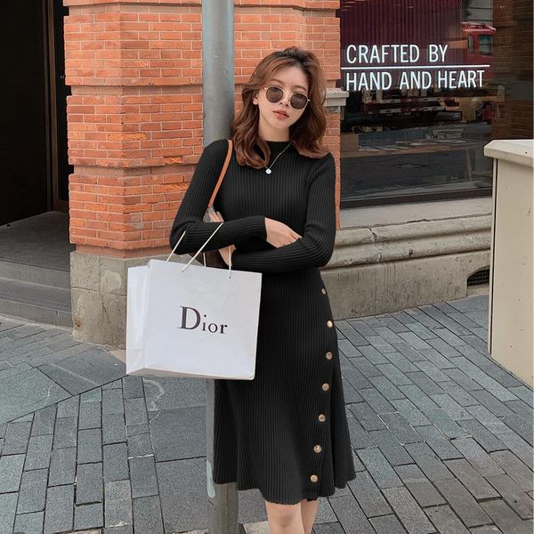 casual dresses women's clothing knitted bottoming dress 2021 autumn and winter korean ladies pure color wild waist half high collar a-l, Black;gray
casual dresses women's clothing knitted bottoming dress 2021 autumn and winter korean ladies pure color wild waist half high collar a-l, Black;gray