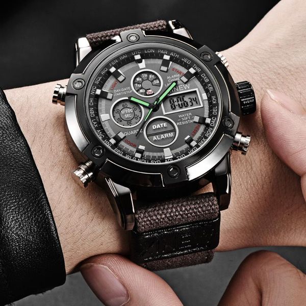wristwatches men digital watch waterproof dual display big led for sports casual steel wrist clocks, Slivery;brown
wristwatches men digital watch waterproof dual display big led for sports casual steel wrist clocks, Slivery;brown