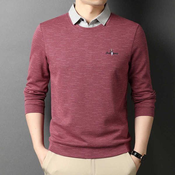 2021 spring and autumn long sleeve t-shirt korean fashion casual solid color shirt collar fake two men's bottoms, White;black
2021 spring and autumn long sleeve t-shirt korean fashion casual solid color shirt collar fake two men's bottoms, White;black