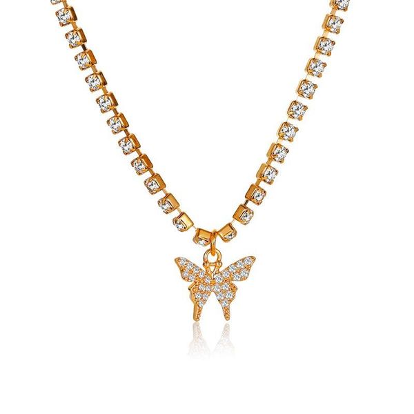 pendant necklaces fashion gold color crystal butterfly necklace for women sweet statement clavicle chain jewelry gifts, Silver
pendant necklaces fashion gold color crystal butterfly necklace for women sweet statement clavicle chain jewelry gifts, Silver