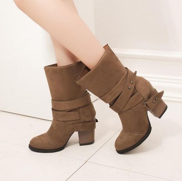 boots autumn winter women casual ladies suede leather ankle high heeled snow size 34-43, Black
boots autumn winter women casual ladies suede leather ankle high heeled snow size 34-43, Black